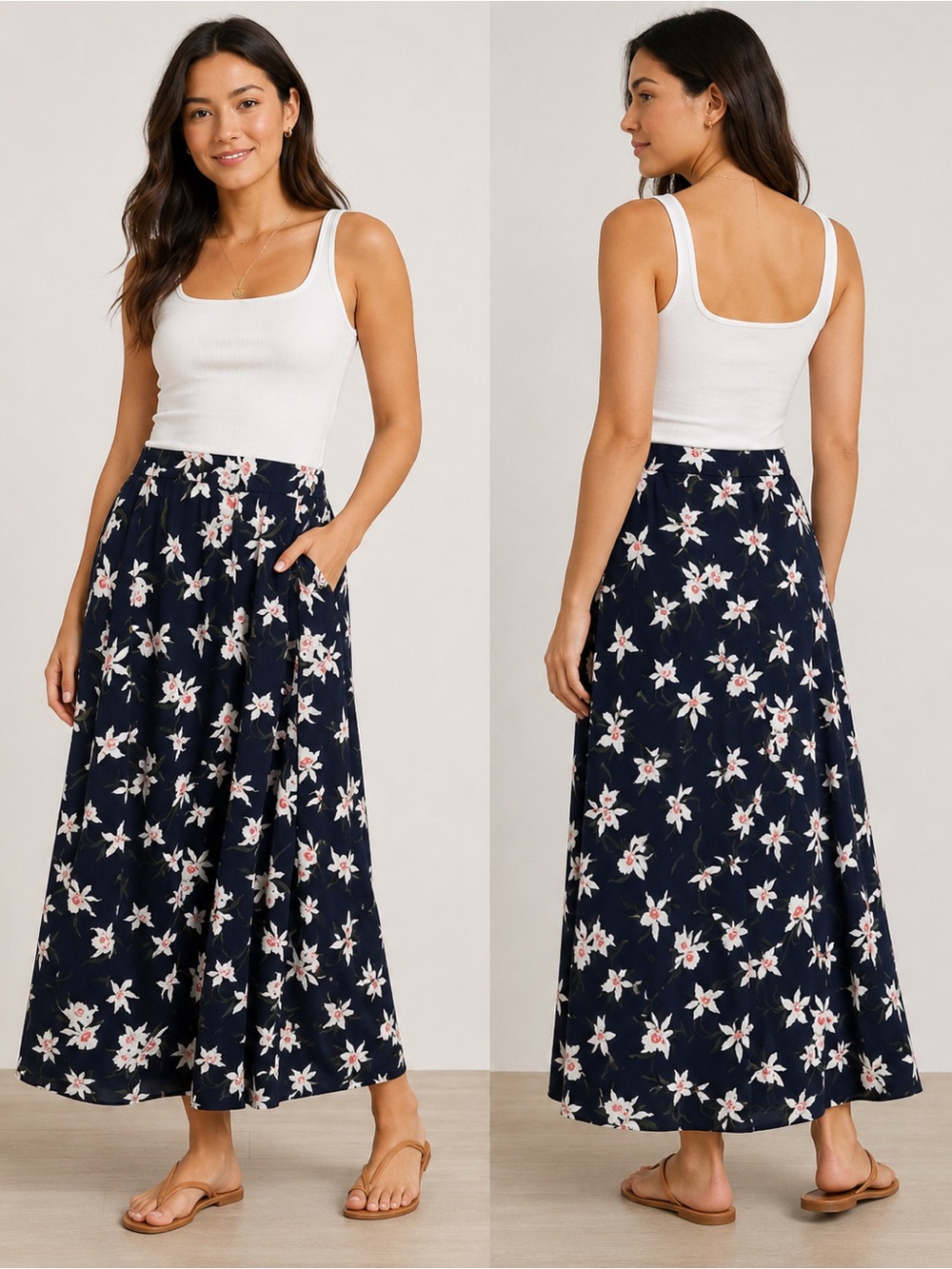Old Navy Floral Maxi Skirt NWT Size Large